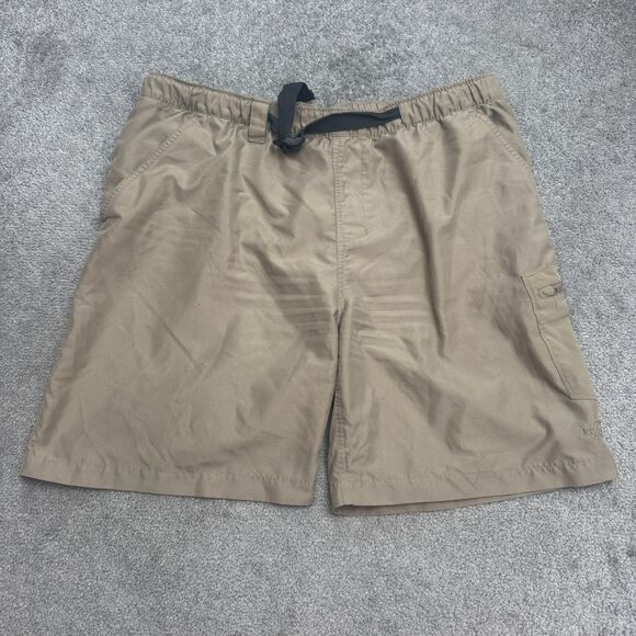 The North Face Class V Belted Cargo Shorts Mens Large Khaki Brown Outdoor Hike - Picture 1 of 16